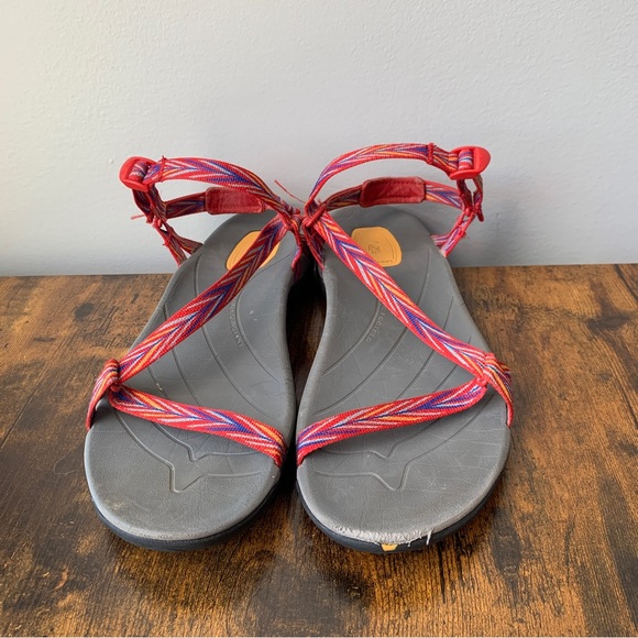 TEVA Zirra Sandals Red Straps (S/N 1000035) Women’s Size 9.5 US / 40.5 EU - Picture 3 of 11